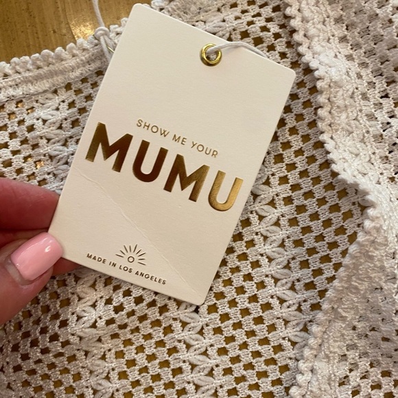 Show Me Your MuMu Cover Up White Crochet Knit New M-XL - Picture 9 of 14